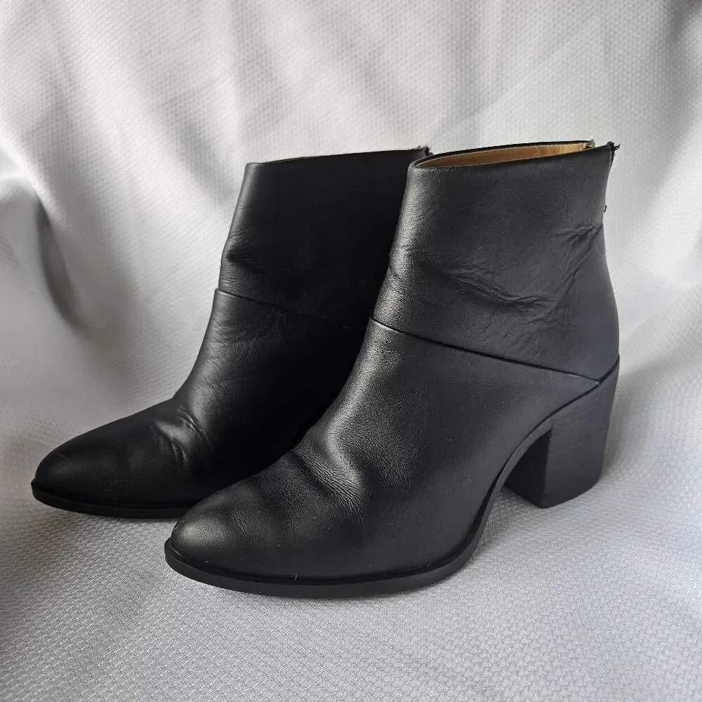 Nisolo Dari Commuter Boot Size 8 in Black Leather